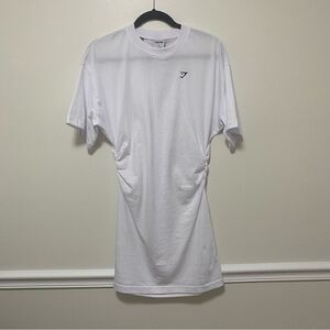 Gymshark TShirt Fitted White Tunic Dress XS